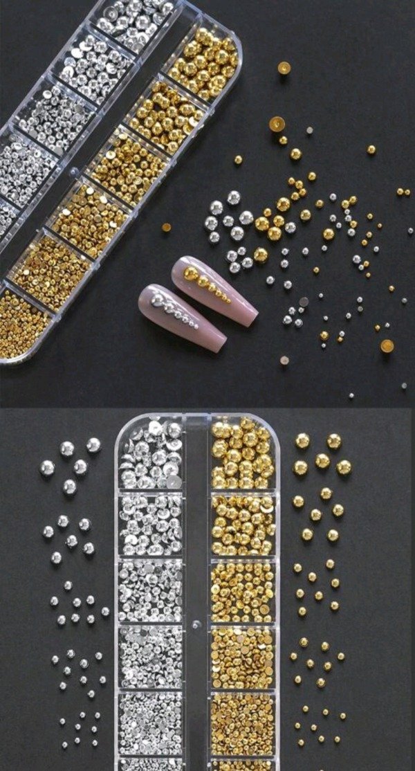 Producto - Caviar en cajita x12 plateado y dorado media perla importado