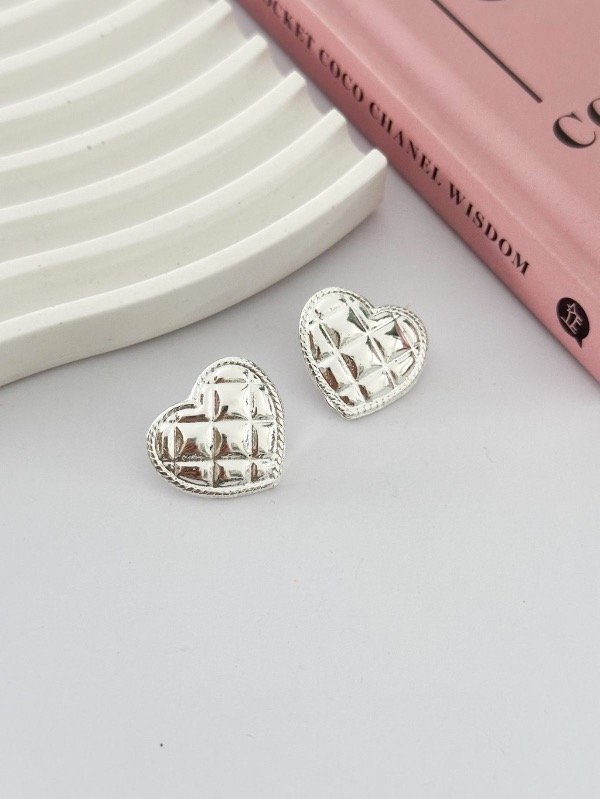 Producto - Corazón Cuadrillé Blanco