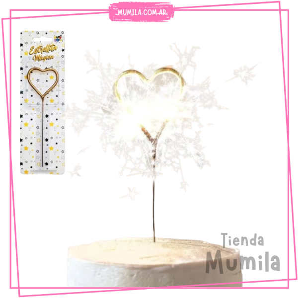 Producto - Estrellita chispita corazon dorado x1