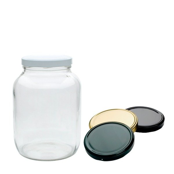 Producto - FRASCO GIGANTE 3000 CC CON TAPAS METÁLICAS. PACK 2 UNIDADES