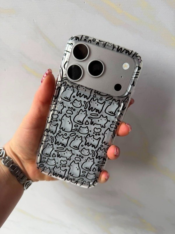 Producto - Super combo funda + protector de cargador diseño gatitos