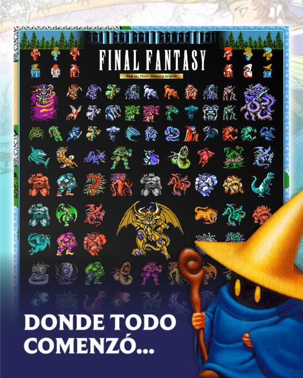 Producto - Poster / Héroes y Enemigos de Final Fantasy 1 para Family Game