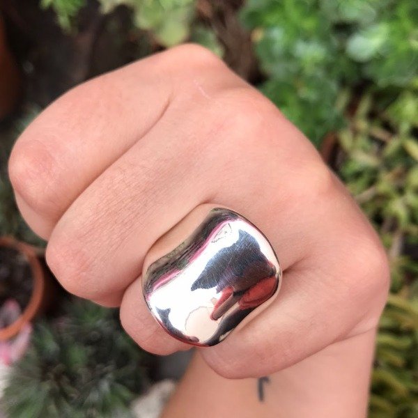 Producto - Anillo Liso Plata Inflada