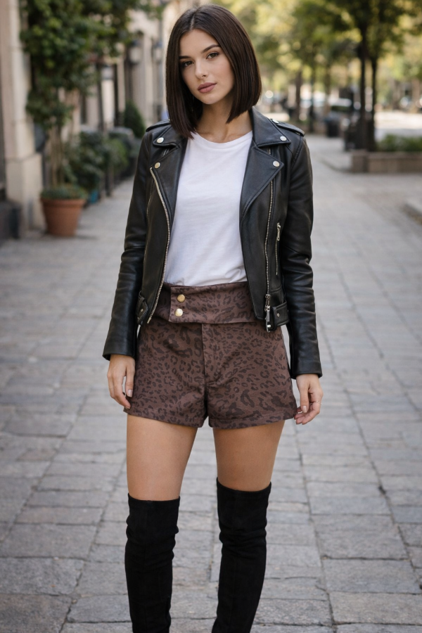 Producto - SHORT CON CIERRE Y 2 BOTONES "SUEDE VOUGUE" (Art.332)