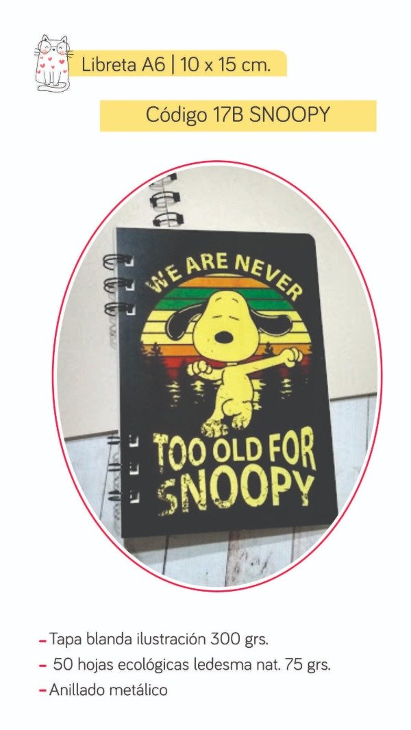 Producto - Libreta 17B Snoopy