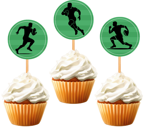 Producto - TOPPER CUPCAKE RUGBY X 10