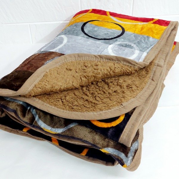 Producto - Colcha de 2 Plazas Plush con Corderito Circulo