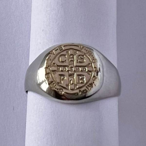 Producto - Anillo de plata y oro San Benito (3)