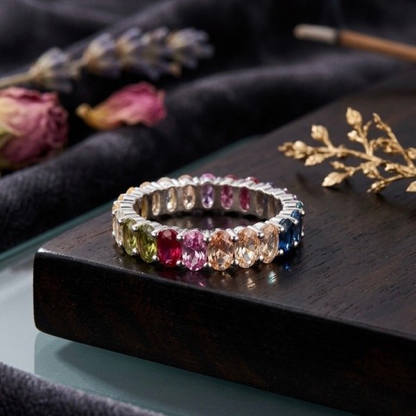 Producto - Anillo Plata 925 Sin fin Multicolor