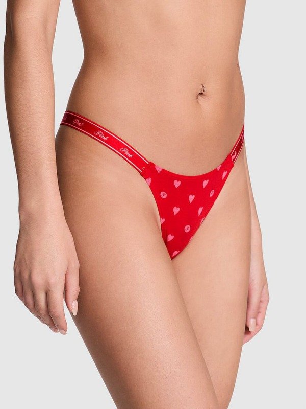 Producto - Pink Logo Cotton High-Leg Micro Thong Panty