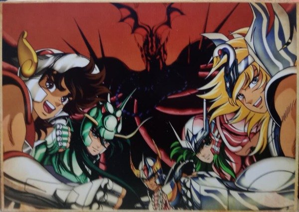 Producto - Cuadro de madera Caballeros del Zodiaco (17x12)