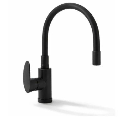 Producto - COCINA MESADA ABS DOHA NEGRA CON VOLANTE Y ROCIADOR - 6250