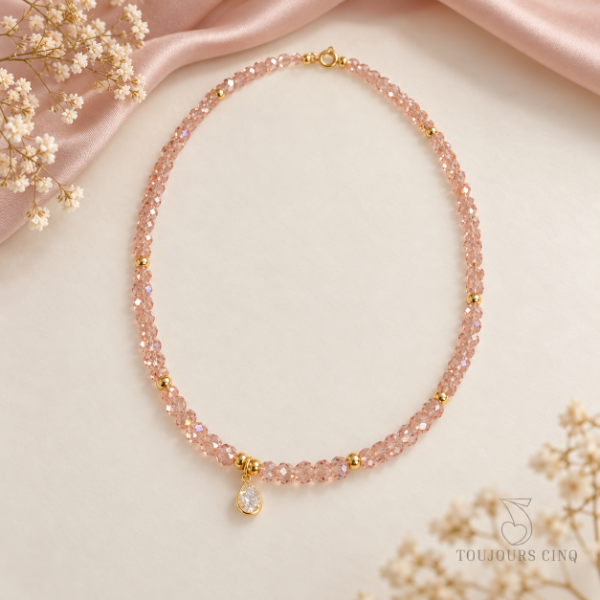 Producto - Collar Zuri Rosa Cristal - 1