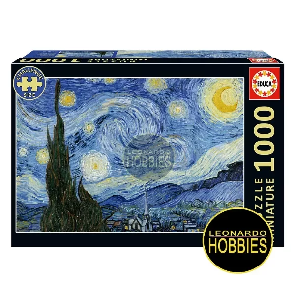 Producto - La Noche Estrellada por Vincent Van Gogh 1000 Piezas Miniatura Educa 20247