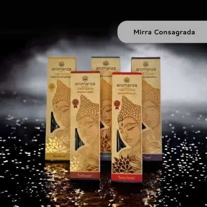 Producto - Sahumerios Tibetanos Mirra Consagrada Aromanza x 8 Unid.