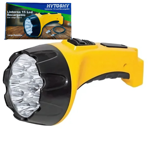 Producto - Linterna 15 Led Recargable HYTOSHY