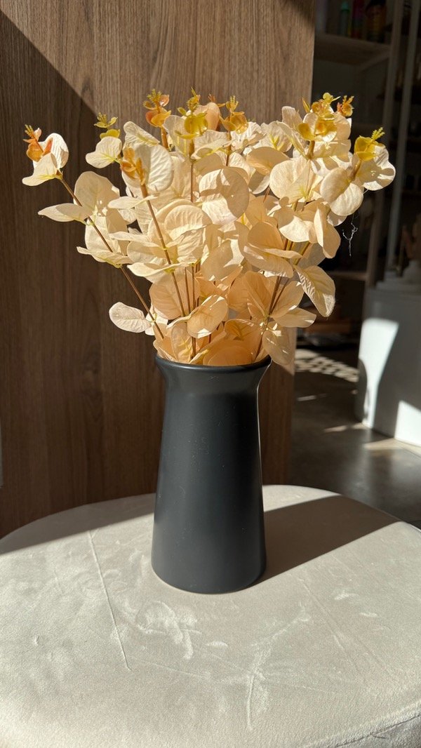Producto - FLORERO DE CERÁMICA NEGRO 19cm