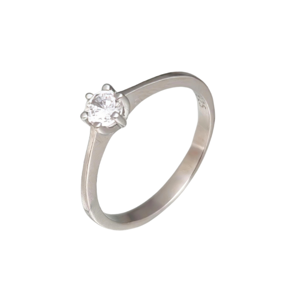 Producto - Anillo de Plata 925 Solitario Clásico