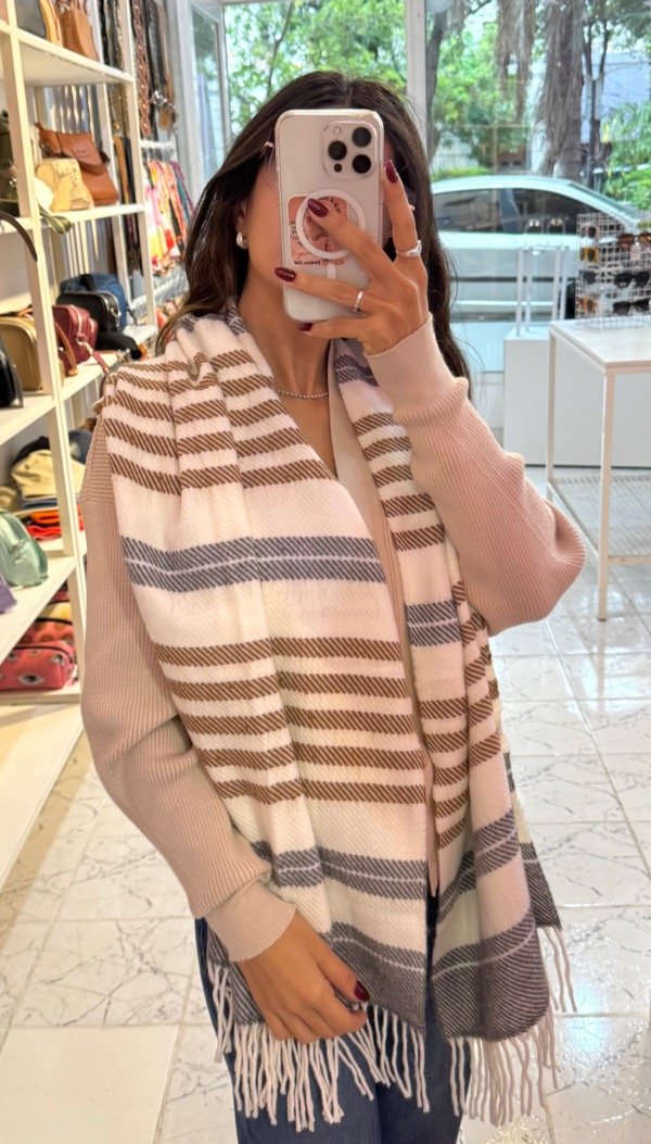 Producto - Bufanda Estampada Gris