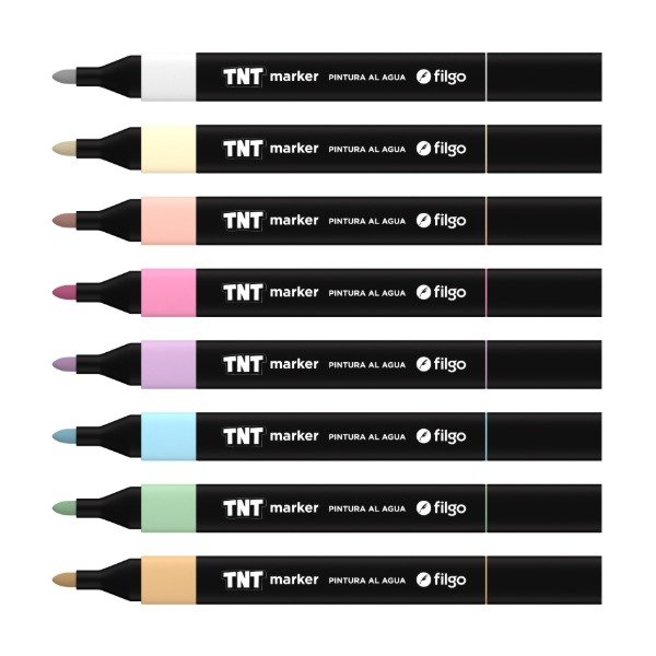 Producto - MARCADOR PINTURA AL AGUA TNT PASTEL X8 - 1