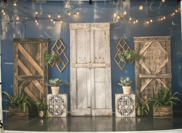 Producto - FONDO PORTON VINTAGE AZUL SIN FALLA 200X150 V35