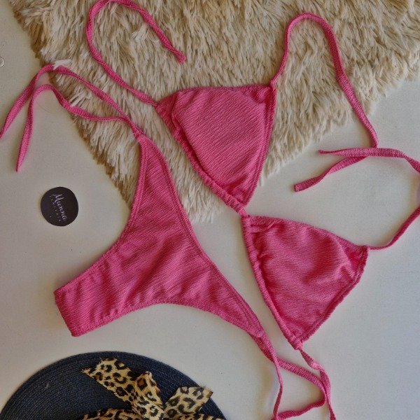 Producto - Bikini texturada rosa - talle 100