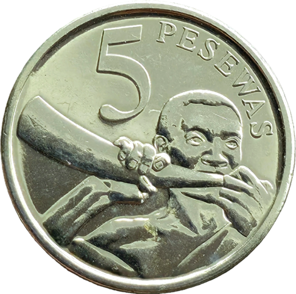 Producto - Ghana 5 Pesewas 2012 Hombre con cuerno Km#38 Aunc - 0