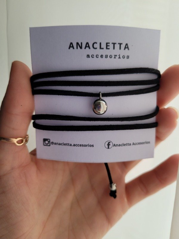 Producto - Choker con dije de bolita de acero quirúrgico