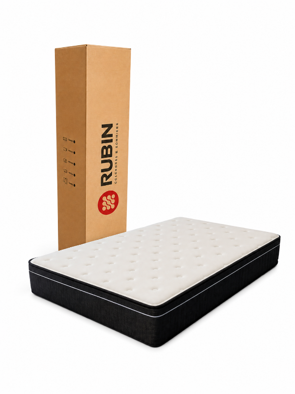 Producto - Colchón en caja de resortes pocket RUBIN 140x190x26 26KG R26H HIBRIDO - 1