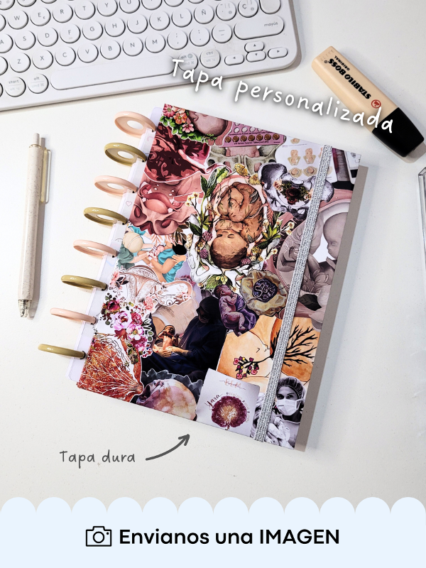 Producto - Cuaderno A5 Tapa Dura con Discos PERSONALIZADA