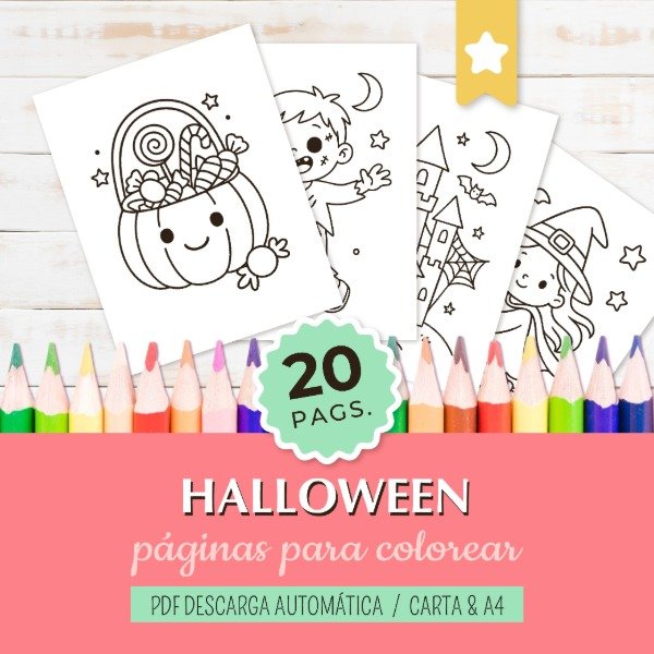 Producto - PAGINAS PARA COLOREAR HALLOWEEN