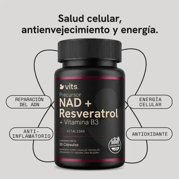Producto - VITS NAD RESVERATROL 30 CAPS - 1