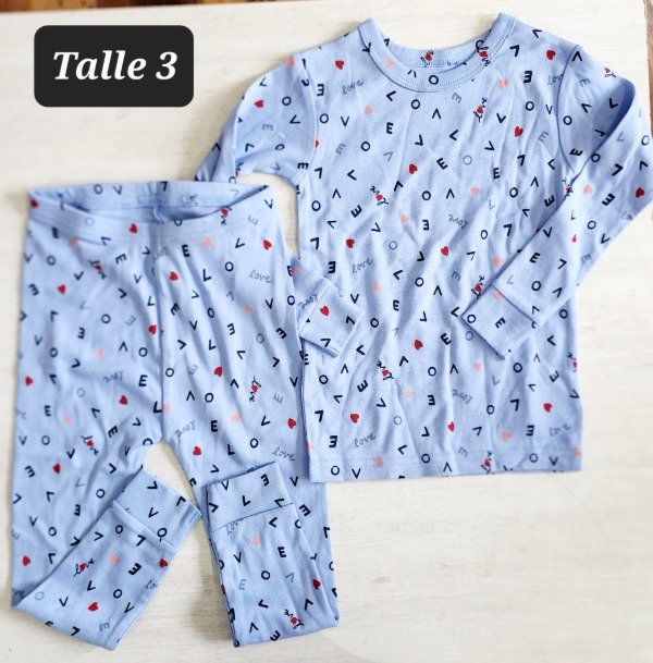 Pijama gap 2 piezas talle 3 celeste — imagen 2