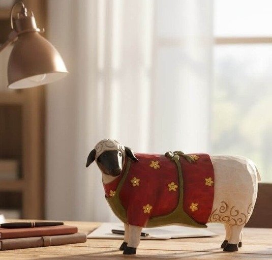 Producto - Oveja De Poliresina Largo 30 cm