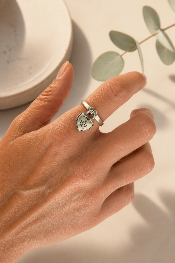 Producto - Anillo Pandora corazón colgante