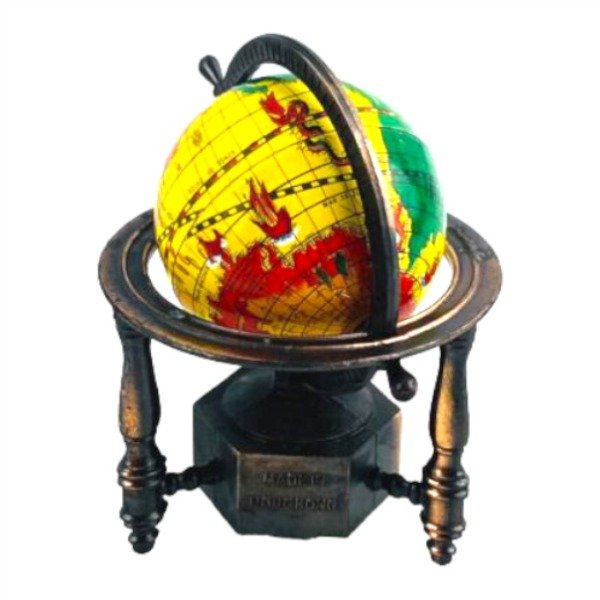 Producto - Sacapuntas Mapa Mundi Mundo Coleccion Modelo Metalico 9622