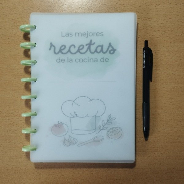 Producto - Recetario de Cocina A5 80 Hojas - Recetas Familiares - 3 al cubo - 0