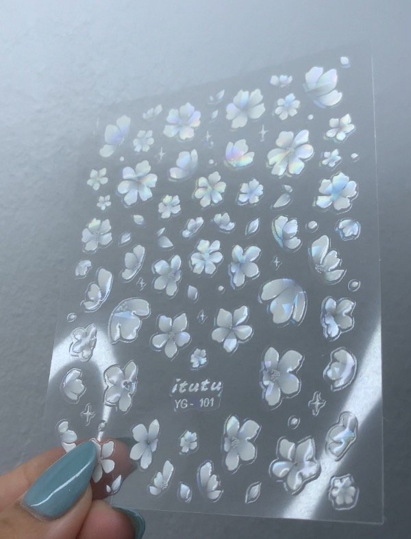 Producto - Plancha stickers flores tornasol