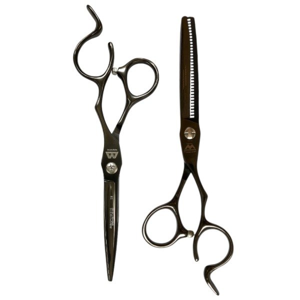 Producto - KIT TIJERAS MASTER TOOLS BLACK TINTANIUM CORTE + PULIR N6