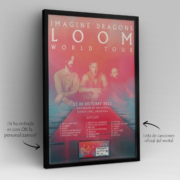 Producto - Cuadro Recital Imagine Dragons Loom Tour Buenos Aires 2025