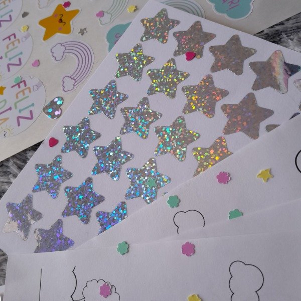 Producto - Estrellitas vinilo hologlitter