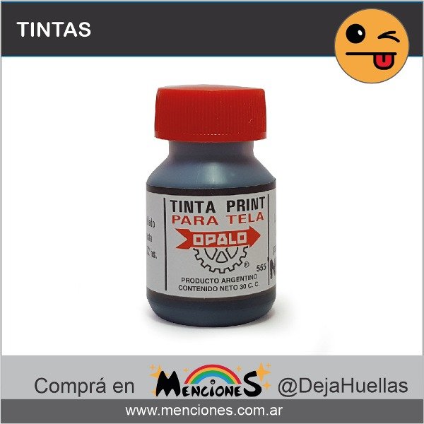 Producto - Tinta Para Textil (tela, ropa), NEGRO, Ópalo 555, 30cc