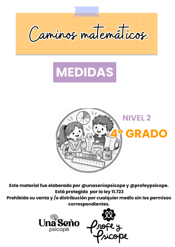 Producto - MEDIDAS 4to GRADO: Matemática 2 niveles de dificultad - 10