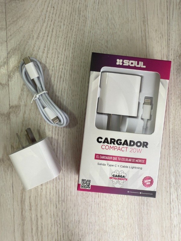 Producto - CARGADOR SOUL COMPACT PD QC 20W - TIPO C A LIGHTNING