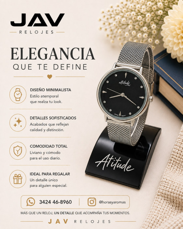 Producto - Reloj Femenino JAV 4 - Marca Attitude
