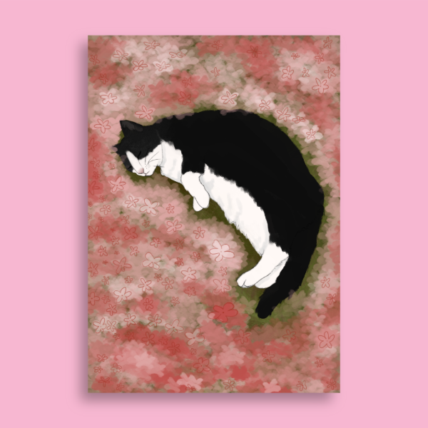 Producto - Gatitos florales - Poster A5 - 3