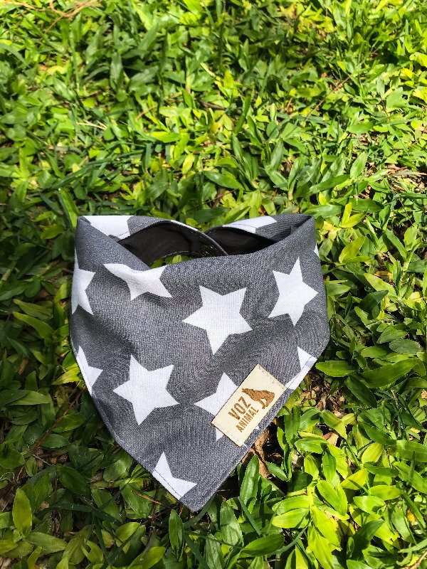 Producto - BANDANA GRIS ESTRELLAS
