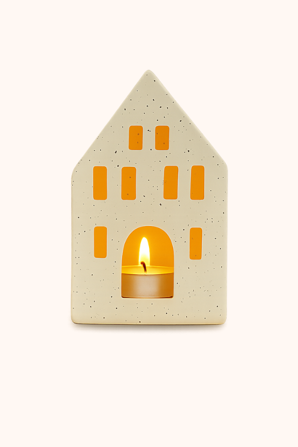 Producto - Molde de yeso para casita de cerámica decorativa (para colada en barbotina)