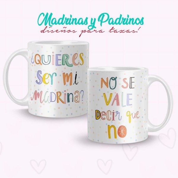 Producto - Plantillas Tazas Padrino Madrina Bautismo Padrinos Sublimar #T773 - 3