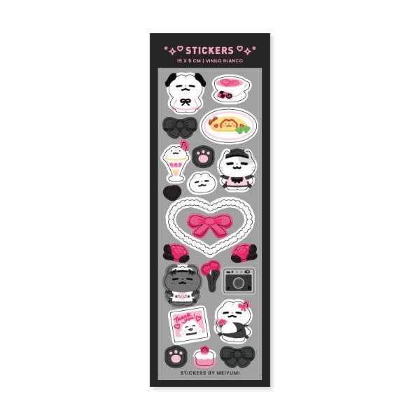 Producto - Plancha de stickers "Maid Cafe"